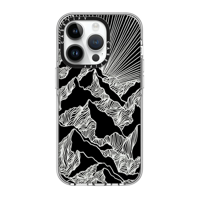 Ebi Emporium x CASETiFY iPhone 14 Pro Case Clear Clear Case MagSafe Compatible AIM HIGH 2, MOUNTAINS B & W MINIMALIST NATURE ILLUSTRATION Ebi Emporium x CASETiFY iPhone 14 Pro Case Clear Clear Case MagSafe Compatible AIM HIGH 2, MOUNTAINS B & W MINIMALIST NATURE ILLUSTRATION