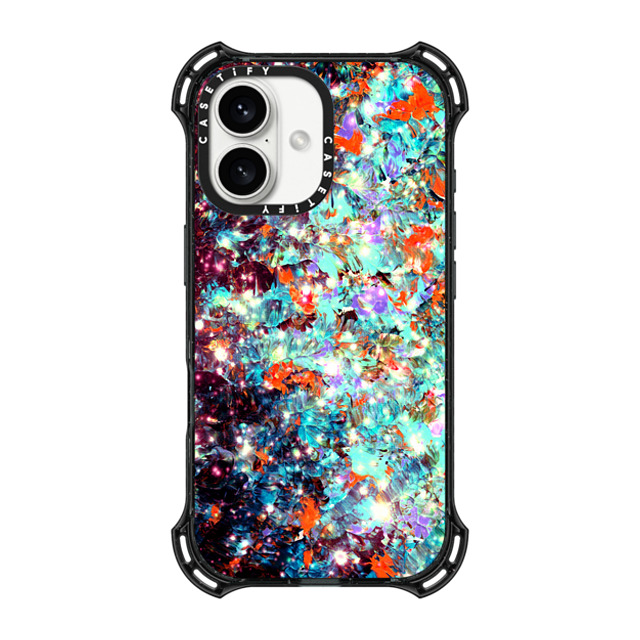 Ebi Emporium x CASETiFY iPhone 16 Case Black バウンスケース WRAPPED IN STARLIGHT - DEEP MIDWINTER Bold Colorful Ombre Whimsical Abstract Textural Painting Fine Art Turquoise Red Blue Purple Black Galaxy Ebi Emporium x CASETiFY iPhone 16 Case Black バウンスケース WRAPPED IN STARLIGHT - DEEP MIDWINTER Bold Colorful Ombre Whimsical Abstract Textural Painting Fine Art Turquoise Red Blue Purple Black Galaxy