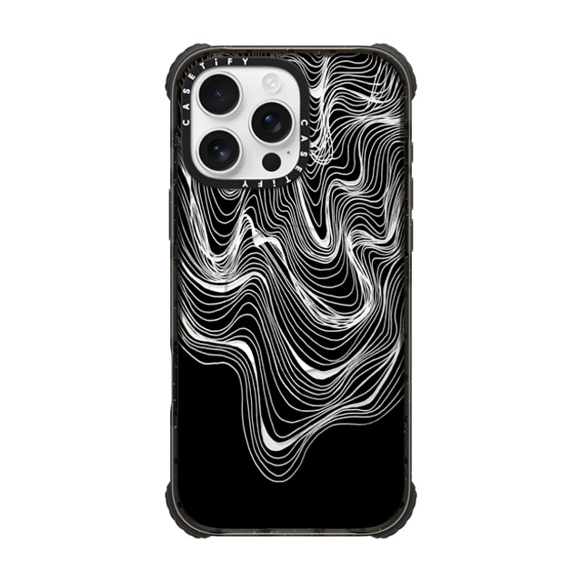 Ebi Emporium x CASETiFY iPhone 16 Pro Max Case Black ウルトラ インパクトケース MagSafe 対応 WOBBLE 2, BLACK & WHITE MINIMALIST OCEAN WAVES LINEAR ILLUSTRATION Ebi Emporium x CASETiFY iPhone 16 Pro Max Case Black ウルトラ インパクトケース MagSafe 対応 WOBBLE 2, BLACK & WHITE MINIMALIST OCEAN WAVES LINEAR ILLUSTRATION