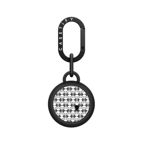 AirTag - SKULL IN THE CROWD AIR TAG 2 - HALLOWEEN SPOOKY SKELETON BLACK & WHITE PATTERN By Ebi Emporium