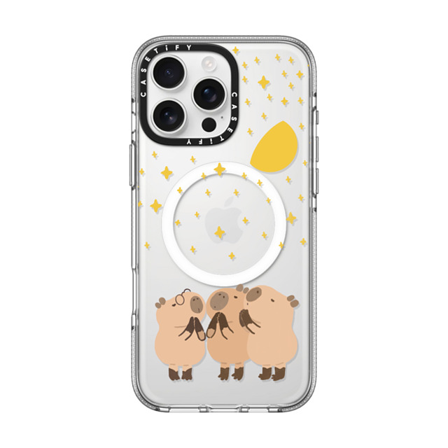 Capybara Biubiu x CASETiFY iPhone 16 Pro Max ケース クリア クリア ケース MagSafe対応 Wishing Capybara