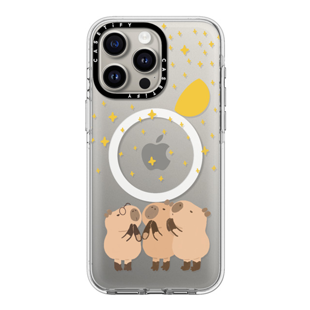 Capybara Biubiu x CASETiFY iPhone 15 Pro Max ケース クリア クリア ケース MagSafe対応 Wishing Capybara