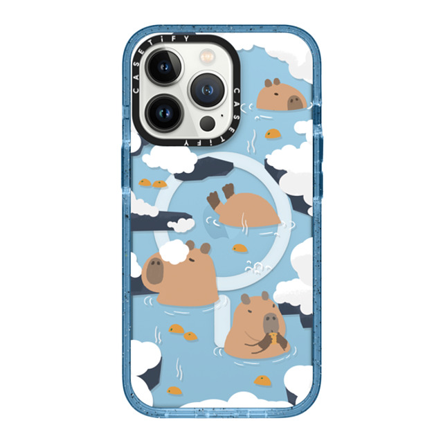 Capybara Biubiu x CASETiFY iPhone 13 Pro Case ベイビーブルー Impact Case MagSafe Compatible Floating Capybara Mother's Day Capybara Biubiu x CASETiFY iPhone 13 Pro Case ベイビーブルー Impact Case MagSafe Compatible Floating Capybara Mother's Day