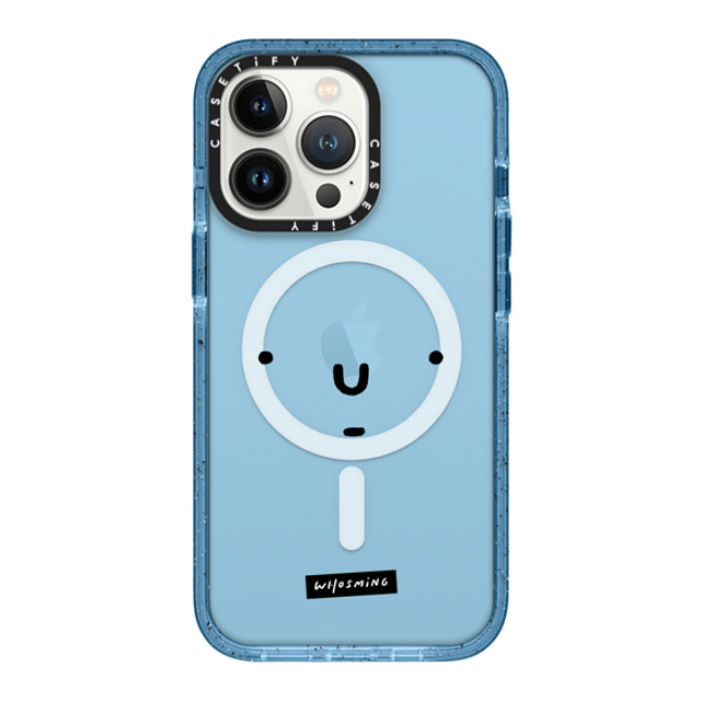 WHOSMiNG x CASETiFY iPhone 13 Pro ケース Line Art,Minimalism ベイビーブルー インパクトケース MagSafe対応 WHOSMiNG - FACE Back to School WHOSMiNG x CASETiFY iPhone 13 Pro ケース Line Art,Minimalism ベイビーブルー インパクトケース MagSafe対応 WHOSMiNG - FACE Back to School