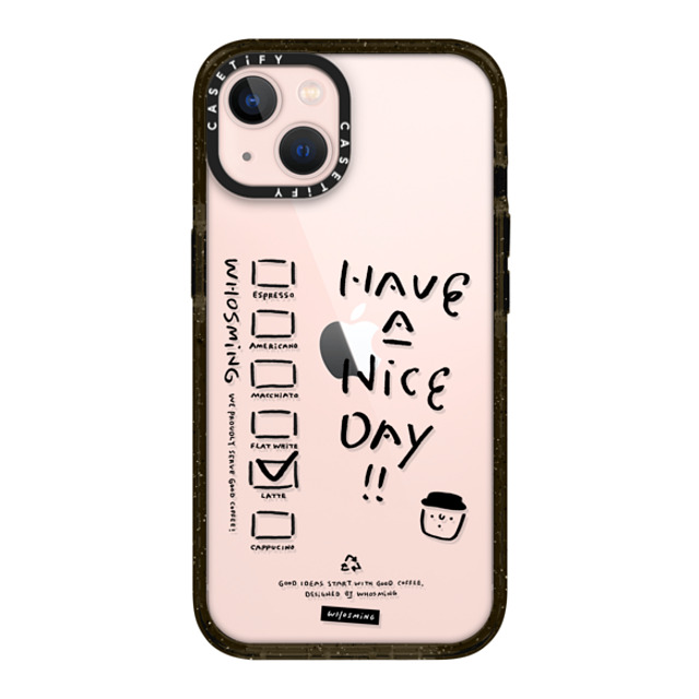 WHOSMiNG x CASETiFY iPhone 13 ケース ブラック インパクトケース WHOSMiNG - COFFEE CUP