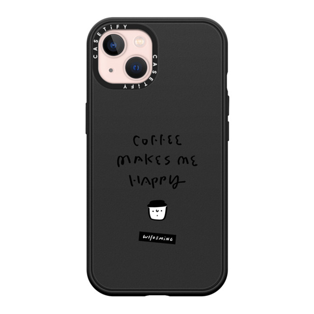 WHOSMiNG x CASETiFY iPhone 13 ケース マットブラック インパクトケース MagSafe対応 WHOSMiNG - HAPPY