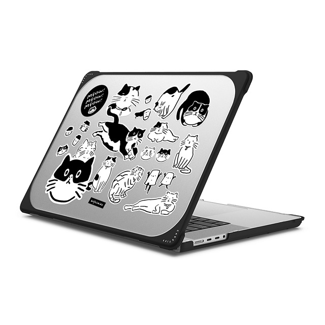 WHOSMiNG x CASETiFY MacBook Pro 16-inch (M1 - M4) Chrome,Minimalism ブラック バウンス ケース MEOW! MEOW! MEOW! New iPhone WHOSMiNG x CASETiFY MacBook Pro 16-inch (M1 - M4) Chrome,Minimalism ブラック バウンス ケース MEOW! MEOW! MEOW! New iPhone