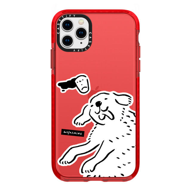 WHOSMiNG x CASETiFY iPhone 11 Pro Max ケース レッド インパクトケース HAPPY DOG