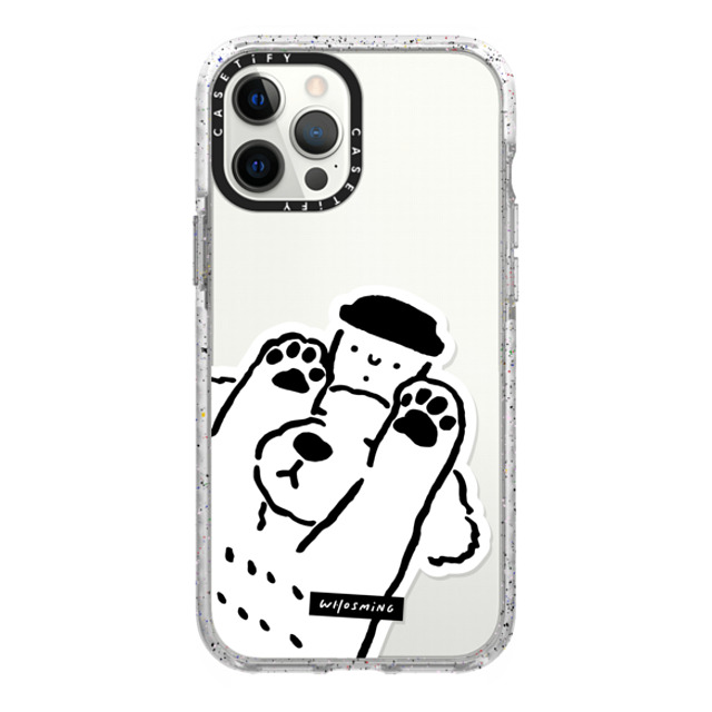 WHOSMiNG x CASETiFY iPhone 12 Pro Max ケース フロスト インパクトケース DOG LOVES COFFEE