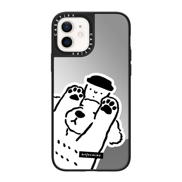 WHOSMiNG x CASETiFY iPhone 12 Case Dog,Animal Silver on Black Mirror Case MagSafe Compatible DOG LOVES COFFEE Back to School WHOSMiNG x CASETiFY iPhone 12 Case Dog,Animal Silver on Black Mirror Case MagSafe Compatible DOG LOVES COFFEE Back to School