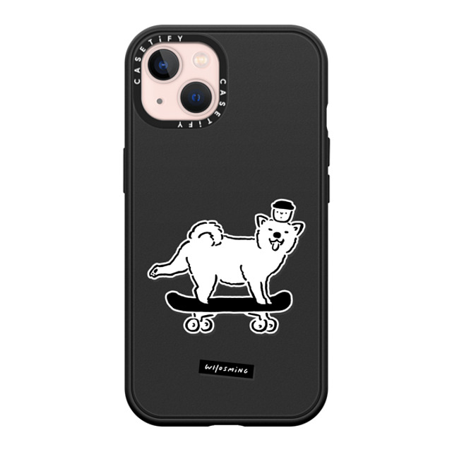 WHOSMiNG x CASETiFY iPhone 13 ケース マットブラック インパクトケース MagSafe対応 SKATER DOG