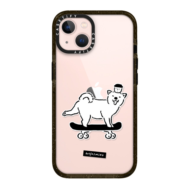 WHOSMiNG x CASETiFY iPhone 13 ケース ブラック インパクトケース SKATER DOG