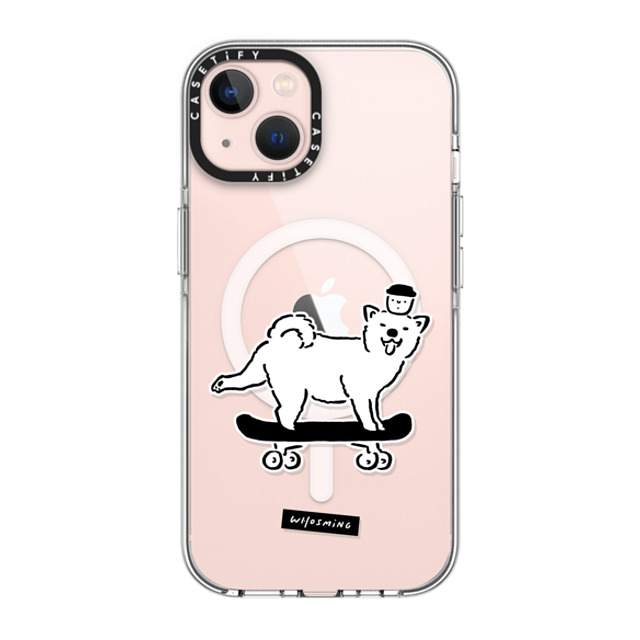 WHOSMiNG x CASETiFY iPhone 13 ケース クリア クリア ケース MagSafe対応 SKATER DOG