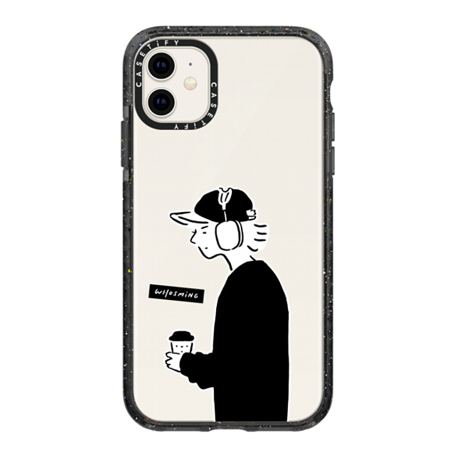 WHOSMiNG x CASETiFY iPhone 11 ケース ブラック インパクトケース PEACEFUL