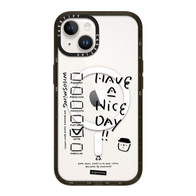 WHOSMiNG x CASETiFY iPhone 14 ケース ブラック インパクトケース MagSafe対応 WHOSMiNG - COFFEE CUP