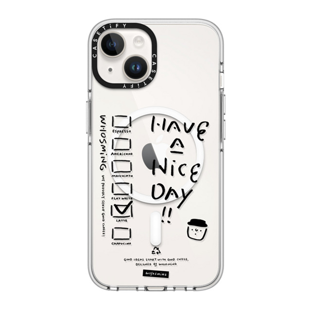 WHOSMiNG x CASETiFY iPhone 14 ケース クリア クリア ケース MagSafe対応 WHOSMiNG - COFFEE CUP