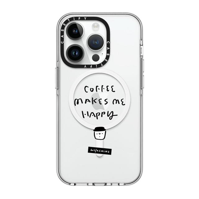 WHOSMiNG x CASETiFY iPhone 14 Pro ケース クリア クリア ケース MagSafe対応 WHOSMiNG - HAPPY