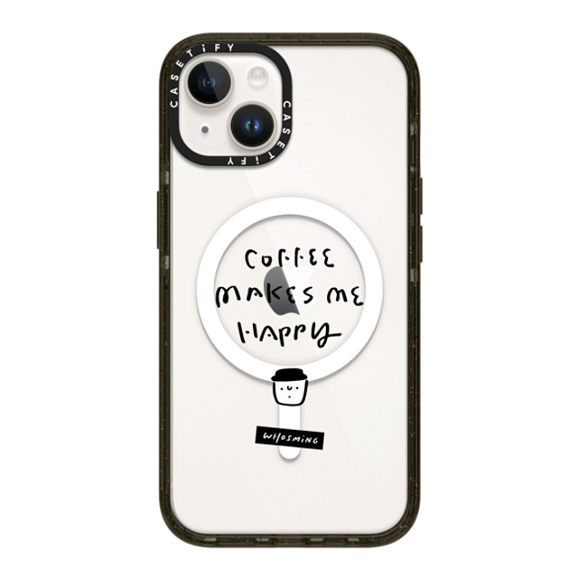 WHOSMiNG x CASETiFY iPhone 14 ケース ブラック インパクトケース MagSafe対応 WHOSMiNG - HAPPY