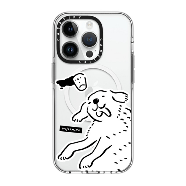 WHOSMiNG x CASETiFY iPhone 14 Pro ケース クリア クリア ケース MagSafe対応 HAPPY DOG