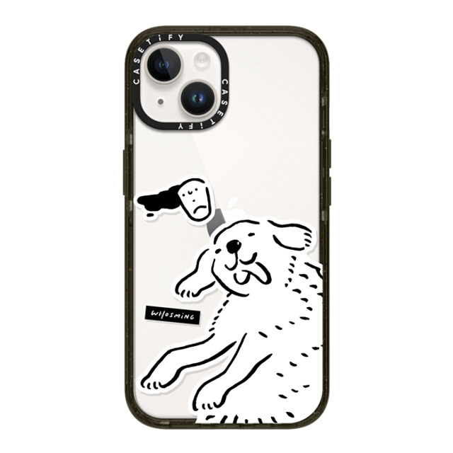 WHOSMiNG x CASETiFY iPhone 14 ケース ブラック インパクトケース HAPPY DOG