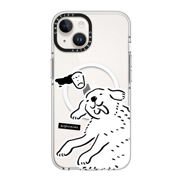 WHOSMiNG x CASETiFY iPhone 14 ケース クリア クリア ケース MagSafe対応 HAPPY DOG