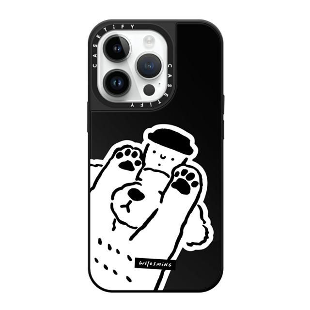 WHOSMiNG x CASETiFY iPhone 14 Pro Case Dog,Animal Black on Black ミラーケース MagSafe対応 DOG LOVES COFFEE Father's Day WHOSMiNG x CASETiFY iPhone 14 Pro Case Dog,Animal Black on Black ミラーケース MagSafe対応 DOG LOVES COFFEE Father's Day