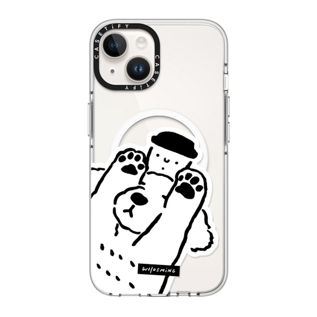 WHOSMiNG x CASETiFY iPhone 14 ケース クリア クリア ケース MagSafe対応 DOG LOVES COFFEE