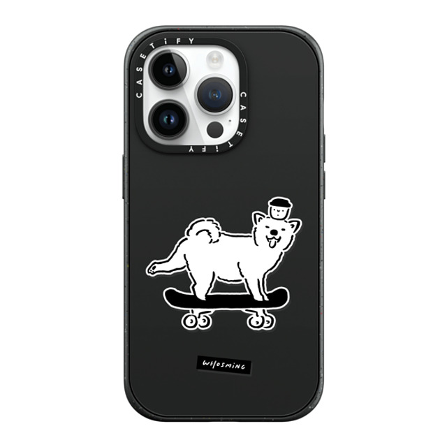 WHOSMiNG x CASETiFY iPhone 14 Pro ケース マットブラック インパクトケース MagSafe対応 SKATER DOG