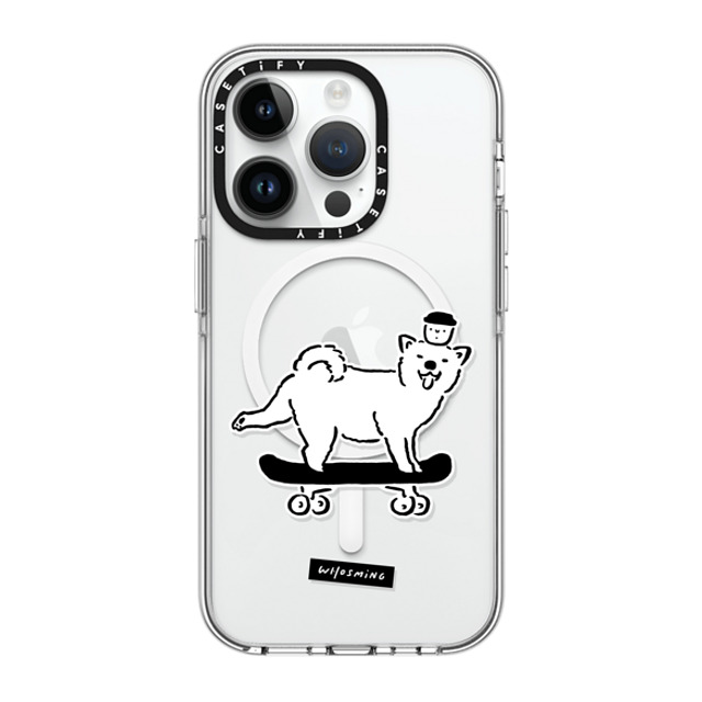 WHOSMiNG x CASETiFY iPhone 14 Pro ケース クリア クリア ケース MagSafe対応 SKATER DOG