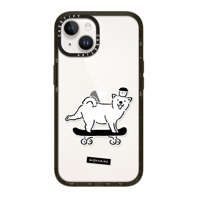 WHOSMiNG x CASETiFY iPhone 14 ケース ブラック インパクトケース SKATER DOG