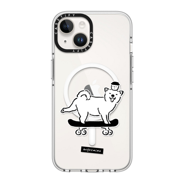 WHOSMiNG x CASETiFY iPhone 14 ケース クリア クリア ケース MagSafe対応 SKATER DOG