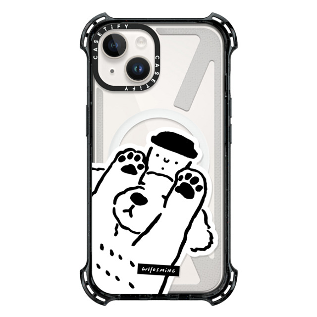 WHOSMiNG x CASETiFY iPhone 14 Case Black バウンスケース DOG LOVES COFFEE WHOSMiNG x CASETiFY iPhone 14 Case Black バウンスケース DOG LOVES COFFEE