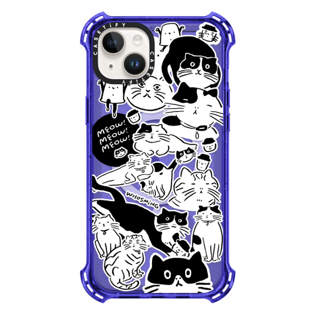 WHOSMiNG x CASETiFY iPhone 14 Plus Case Peri Purple バウンスケース MEOW! MEOW! MEOW! WHOSMiNG x CASETiFY iPhone 14 Plus Case Peri Purple バウンスケース MEOW! MEOW! MEOW!