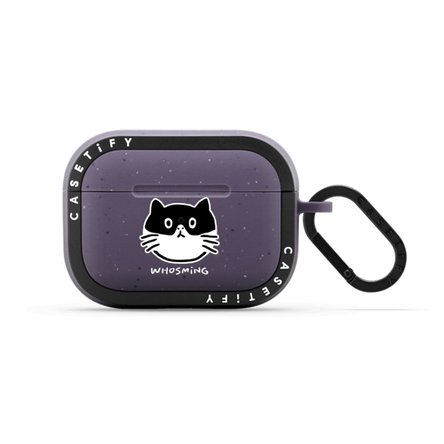 WHOSMiNG x CASETiFY AirPods Pro 2 Cat,Animal Matte Deep Purple バウンス ケース MEOW Back to School WHOSMiNG x CASETiFY AirPods Pro 2 Cat,Animal Matte Deep Purple バウンス ケース MEOW Back to School