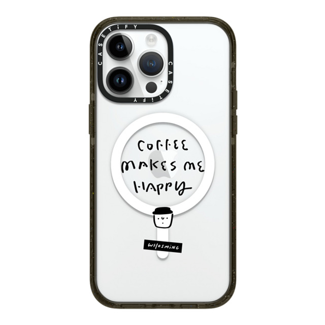 WHOSMiNG x CASETiFY iPhone 14 Pro Max ケース ブラック インパクトケース MagSafe対応 WHOSMiNG - HAPPY