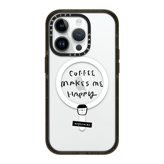 WHOSMiNG x CASETiFY iPhone 14 Pro ケース ブラック インパクトケース MagSafe対応 WHOSMiNG - HAPPY