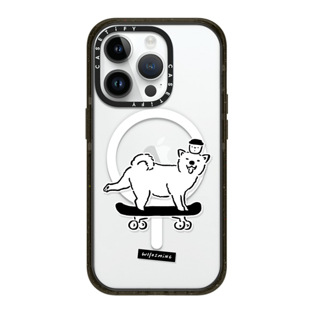 WHOSMiNG x CASETiFY iPhone 14 Pro ケース ブラック インパクトケース MagSafe対応 SKATER DOG