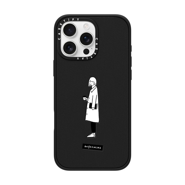 WHOSMiNG x CASETiFY iPhone 16 Pro Max ケース Line Art,Minimalism マットブラック インパクトケース MagSafe対応 WHOSMiNG - DAILY Back to School WHOSMiNG x CASETiFY iPhone 16 Pro Max ケース Line Art,Minimalism マットブラック インパクトケース MagSafe対応 WHOSMiNG - DAILY Back to School