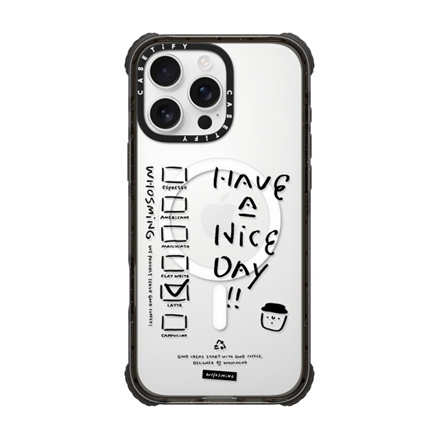 WHOSMiNG x CASETiFY iPhone 16 Pro Max ケース Coffee,Line Art ブラック ウルトラ インパクトケース MagSafe 対応 WHOSMiNG - COFFEE CUP Father's Day WHOSMiNG x CASETiFY iPhone 16 Pro Max ケース Coffee,Line Art ブラック ウルトラ インパクトケース MagSafe 対応 WHOSMiNG - COFFEE CUP Father's Day