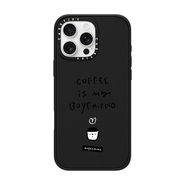 WHOSMiNG x CASETiFY iPhone 16 Pro Max ケース Chrome,Line Art マットブラック インパクトケース MagSafe対応 WHOSMiNG - MY BF Back to School WHOSMiNG x CASETiFY iPhone 16 Pro Max ケース Chrome,Line Art マットブラック インパクトケース MagSafe対応 WHOSMiNG - MY BF Back to School