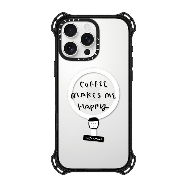 WHOSMiNG x CASETiFY iPhone 16 Pro Max ケース ブラック バウンスケース WHOSMiNG - HAPPY