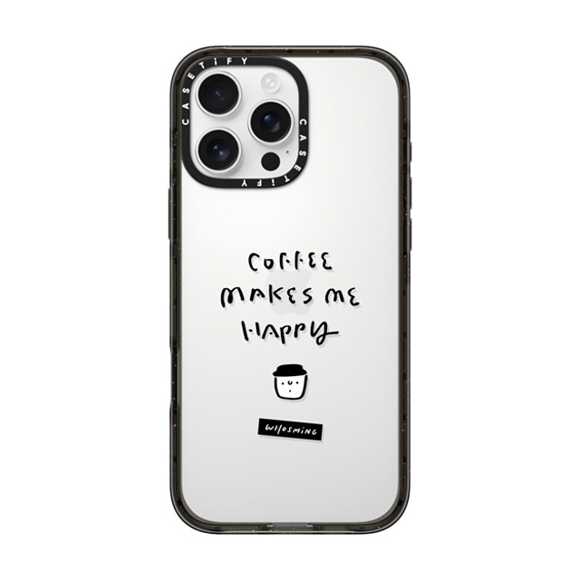 WHOSMiNG x CASETiFY iPhone 16 Pro Max ケース ブラック インパクトケース WHOSMiNG - HAPPY