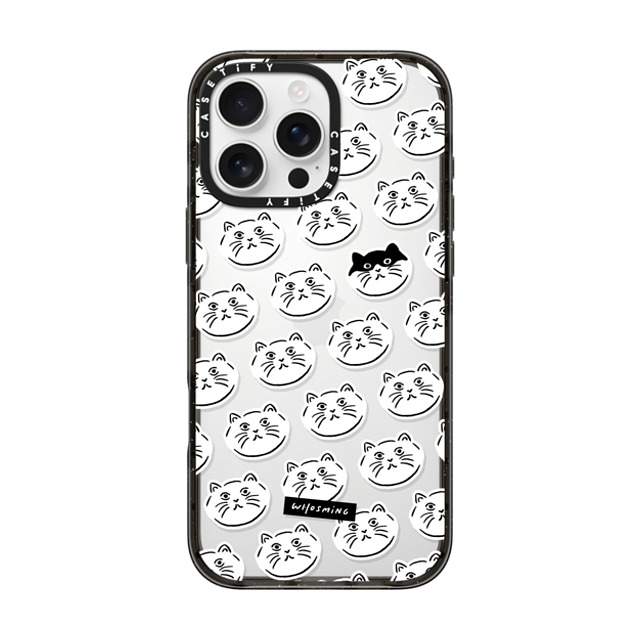 WHOSMiNG x CASETiFY iPhone 16 Pro Max Case Sticker,Animal Black Impact Case HEADS OF CATS Father's Day WHOSMiNG x CASETiFY iPhone 16 Pro Max Case Sticker,Animal Black Impact Case HEADS OF CATS Father's Day