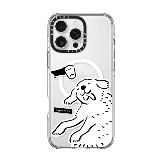 WHOSMiNG x CASETiFY iPhone 16 Pro Max ケース クリア クリア ケース MagSafe対応 HAPPY DOG