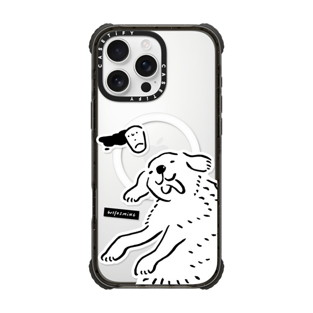 WHOSMiNG x CASETiFY iPhone 16 Pro Max Case Dog,Animal Black ウルトラ インパクトケース MagSafe 対応 HAPPY DOG Father's Day WHOSMiNG x CASETiFY iPhone 16 Pro Max Case Dog,Animal Black ウルトラ インパクトケース MagSafe 対応 HAPPY DOG Father's Day