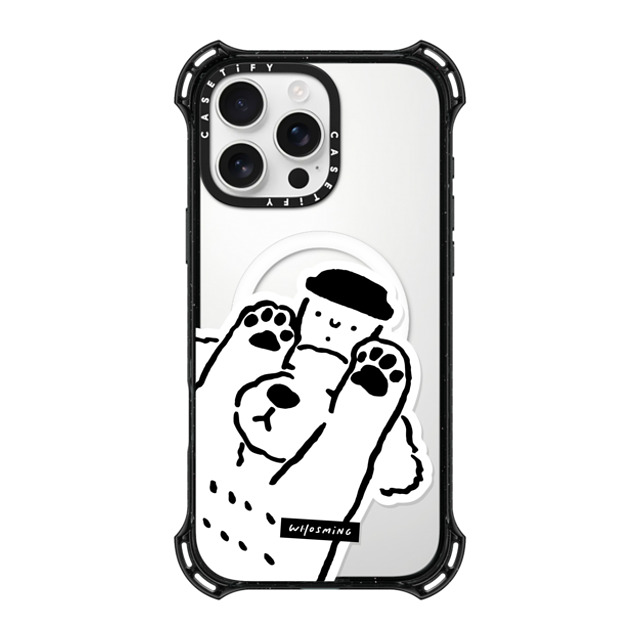 WHOSMiNG x CASETiFY iPhone 16 Pro Max ケース ブラック バウンスケース DOG LOVES COFFEE