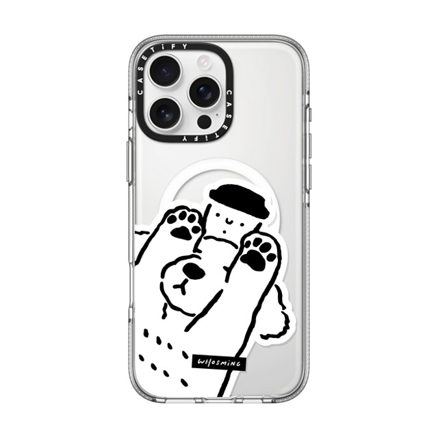 WHOSMiNG x CASETiFY iPhone 16 Pro Max ケース クリア クリア ケース MagSafe対応 DOG LOVES COFFEE