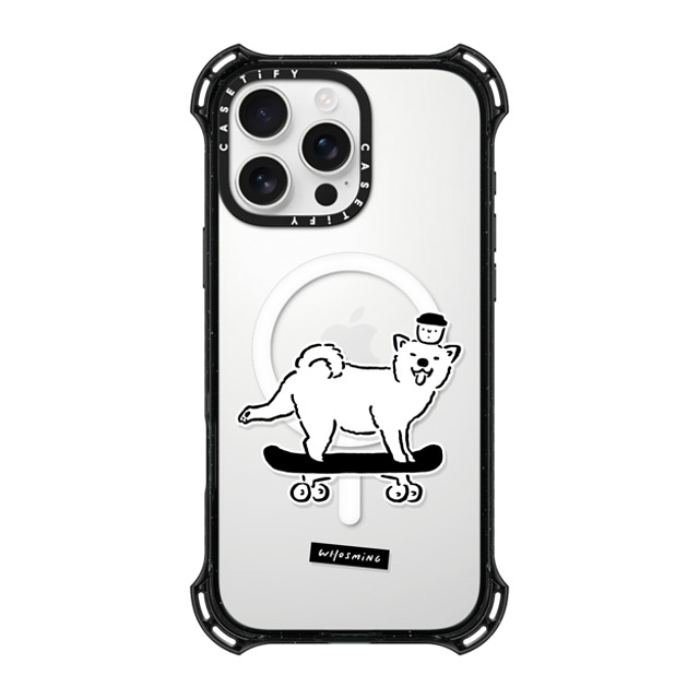 WHOSMiNG x CASETiFY iPhone 16 Pro Max ケース ブラック バウンスケース SKATER DOG