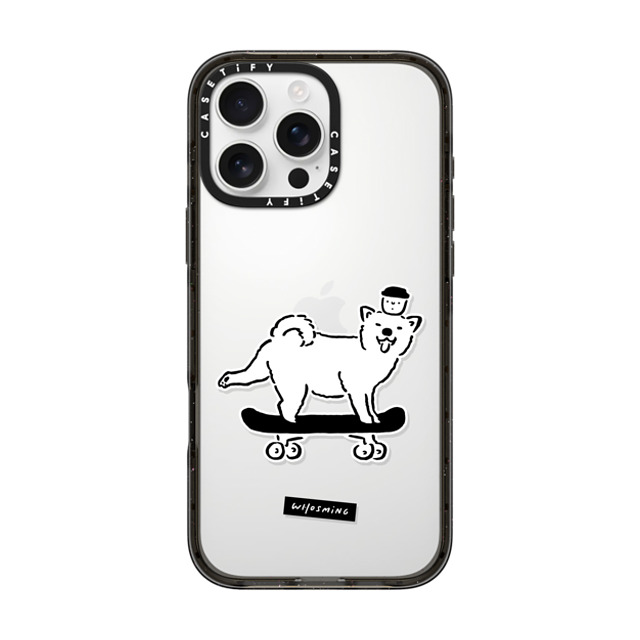 WHOSMiNG x CASETiFY iPhone 16 Pro Max ケース ブラック インパクトケース SKATER DOG