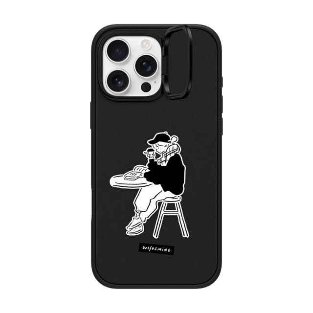 WHOSMiNG x CASETiFY iPhone 16 Pro Max ケース マットブラック インパクトリングスタンドケース MagSafe対応 RELAXED